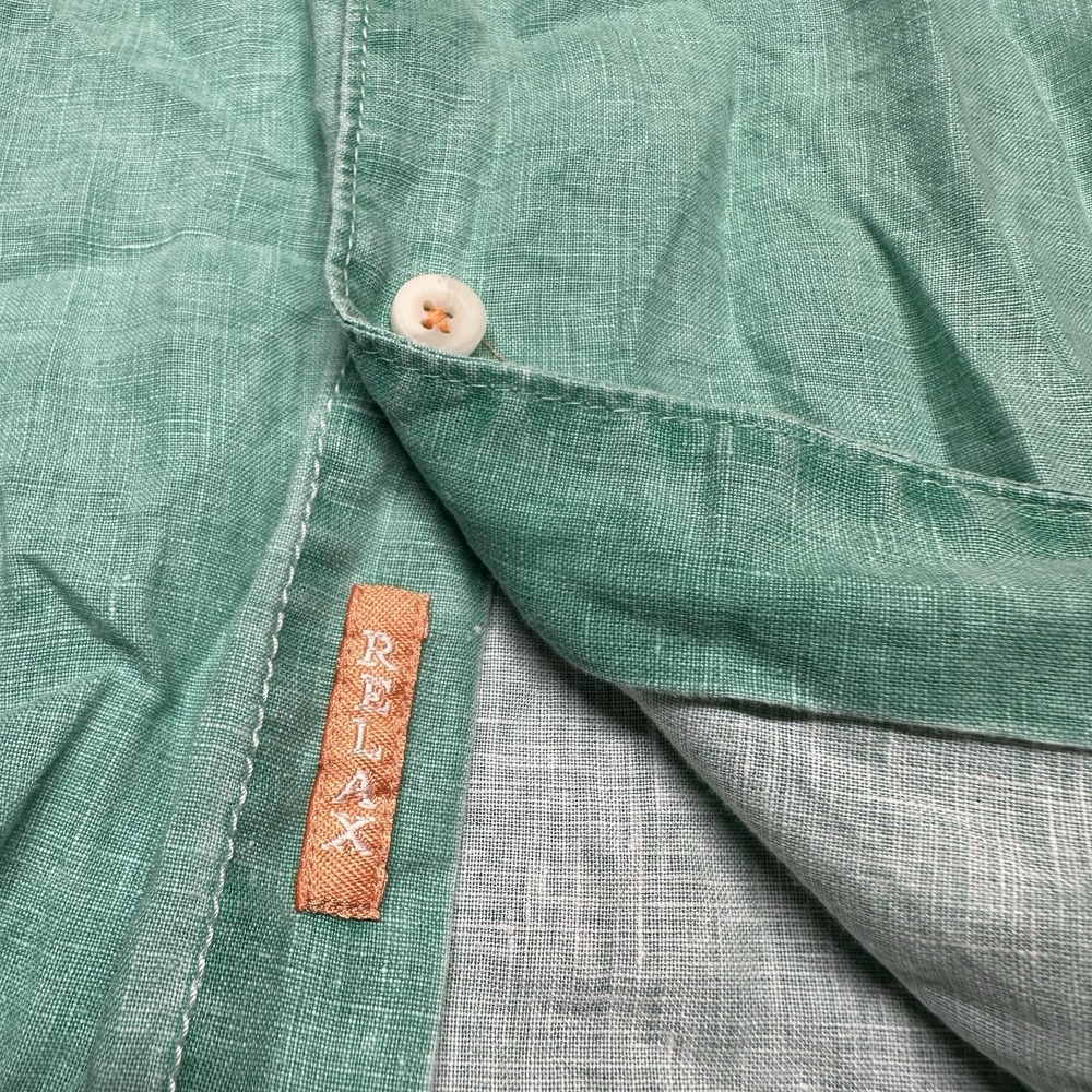 Tommy Bahama Relax Aqua 100% Linen Button Up‎ Long Sleeve Shirt Men's 3XL XXXL - Picture 4 of 10